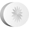 Ekena Millwork Standard Dalton Flower Rosette With Square Edge, 8"W x 5 1/4"H x 1"P ROSP080X053X100DAL09 - alternate 1